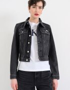 CALVIN KLEIN JEANS Късо дънково яке Избеляло черно