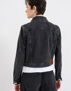 CALVIN KLEIN JEANS Късо дънково яке Избеляло черно