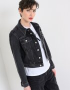 CALVIN KLEIN JEANS Късо дънково яке Избеляло черно