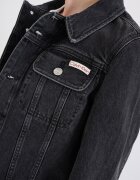 CALVIN KLEIN JEANS Късо дънково яке Избеляло черно