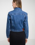 CALVIN KLEIN JEANS Късо дънково яке с джобове Син меланж