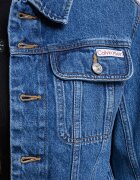 CALVIN KLEIN JEANS Късо дънково яке с джобове Син меланж