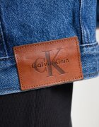 CALVIN KLEIN JEANS Късо дънково яке с джобове Син меланж