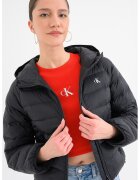 CALVIN KLEIN JEANS Късо капитонирано яке с качулка - Черен