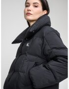 CALVIN KLEIN JEANS Късо зимно яке с вата и уголемена яка - Черен