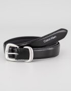 CALVIN KLEIN JEANS Кожен колан с метална тока Черен