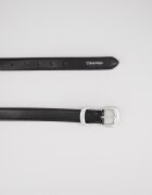 CALVIN KLEIN JEANS Кожен колан с метална тока Черен