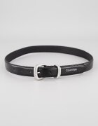 CALVIN KLEIN JEANS Кожен колан с метална тока Черен