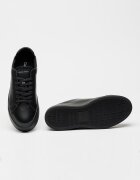 CALVIN KLEIN JEANS Кожени маратонки Basket Cupsole Черен
