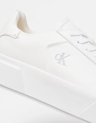 CALVIN KLEIN JEANS Кожени спортни обувки Sienna с равна платформа и лого Бял