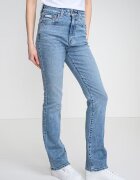 CALVIN KLEIN JEANS Леко разкроени дънки с висока талия Светлосин меланж