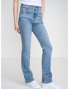 CALVIN KLEIN JEANS Леко разкроени дънки с висока талия - Светлосин меланж