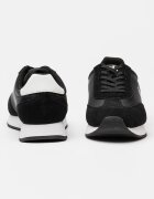 CALVIN KLEIN JEANS Маратонки под глезена Retro Runner с велур Бял/Черен