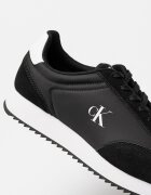 CALVIN KLEIN JEANS Маратонки под глезена Retro Runner с велур Бял/Черен