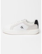 CALVIN KLEIN JEANS Масивни спортни обувки от велур и текстил с лого - Черен/Мръснобял