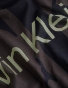 CALVIN KLEIN JEANS Памучен шал с лого Тъмнокафяв/Черен