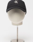CALVIN KLEIN JEANS Памучна бейзболна шапка с бродирано лого Черен