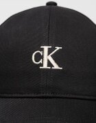 CALVIN KLEIN JEANS Памучна бейзболна шапка с бродирано лого Черен
