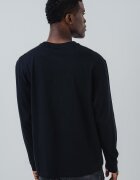 CALVIN KLEIN JEANS Памучна блуза с лого Черен