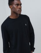 CALVIN KLEIN JEANS Памучна блуза с лого Черен