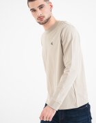 CALVIN KLEIN JEANS Памучна блуза с лого Сиво-бежов