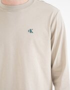 CALVIN KLEIN JEANS Памучна блуза с лого Сиво-бежов