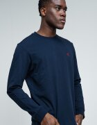 CALVIN KLEIN JEANS Памучна блуза с лого Тъмносин