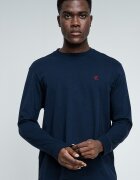 CALVIN KLEIN JEANS Памучна блуза с лого Тъмносин