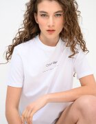 CALVIN KLEIN JEANS Памучна тениска Бял