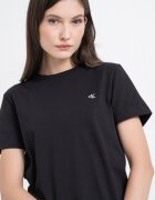 CALVIN KLEIN JEANS Памучна тениска с бродирано лого Черен