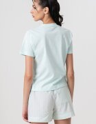 CALVIN KLEIN JEANS Памучна тениска с лого Корал/Ментово зелено