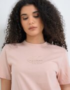 CALVIN KLEIN JEANS Памучна тениска с лого Прашно розово