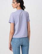 CALVIN KLEIN JEANS Памучна тениска с лого Шафраново жълто/Лилав