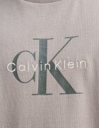 CALVIN KLEIN JEANS Памучна тениска с лого Сиво-кафяв/Тъмно каки