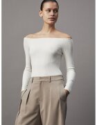 CALVIN KLEIN JEANS Панталон с широк крачол и басти