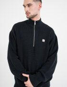 CALVIN KLEIN JEANS Плетен суитшърт с цип Черен