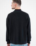 CALVIN KLEIN JEANS Плетен суитшърт с цип Черен