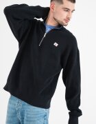CALVIN KLEIN JEANS Плетен суитшърт с цип Черен