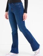 CALVIN KLEIN JEANS Разкроени дънки с висока талия Тъмносин