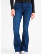 CALVIN KLEIN JEANS Разкроени дънки с висока талия - Тъмносин