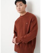 CALVIN KLEIN JEANS Рипсен пуловер с лого
