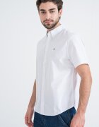CALVIN KLEIN JEANS Риза с къси ръкави и лого Бял