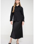 CALVIN KLEIN JEANS Риза с лен и джоб на гърдите - Черен