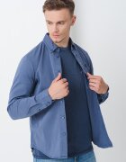 CALVIN KLEIN JEANS Риза с лого Прашно синьо