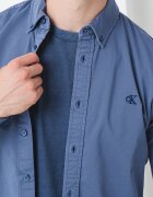 CALVIN KLEIN JEANS Риза с лого Прашно синьо