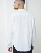 CALVIN KLEIN JEANS Риза с памук с копчета на яката Бял
