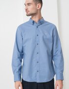 CALVIN KLEIN JEANS Риза с памук с копчета на яката Прашно синьо