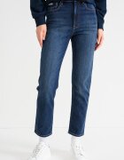 CALVIN KLEIN JEANS Скъсени прави дънки Тъмносин