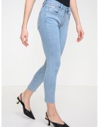 CALVIN KLEIN JEANS Скини дънки над глезена и висока талия - Светлосин