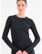 CALVIN KLEIN JEANS Слим блуза с копчета - Черен